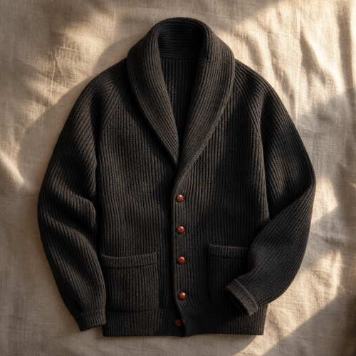 The Belgrave Shawl Collar Cardigan — hero