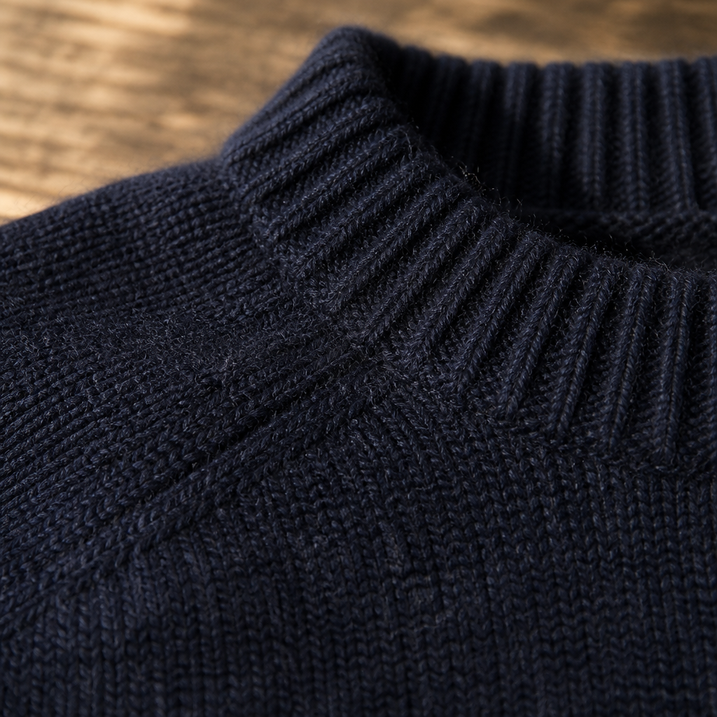 The Mayfair Cashmere Crew — detail