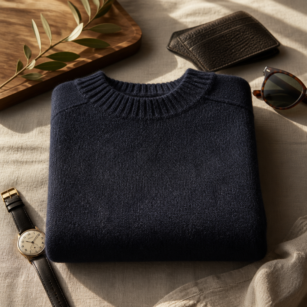 The Mayfair Cashmere Crew — lifestyle
