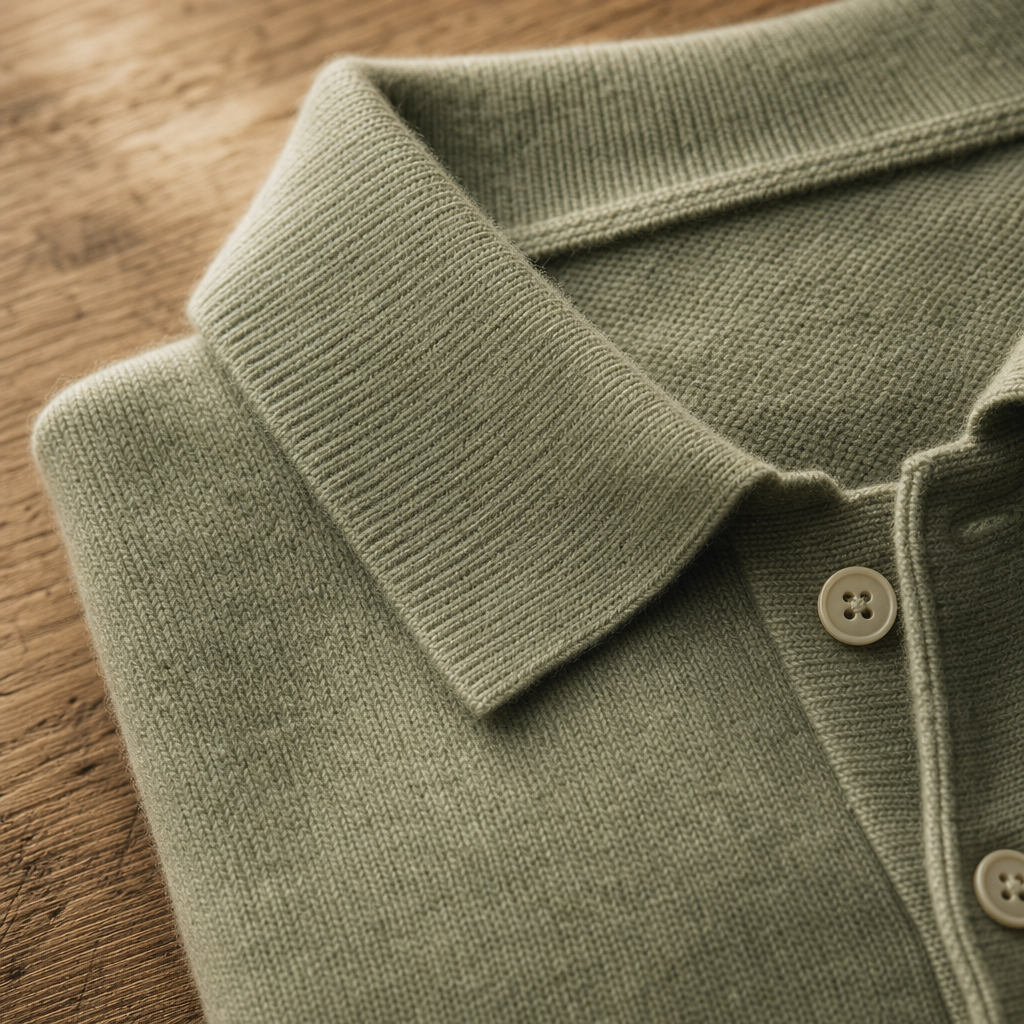 The St Jamess Cashmere Knit Polo — detail