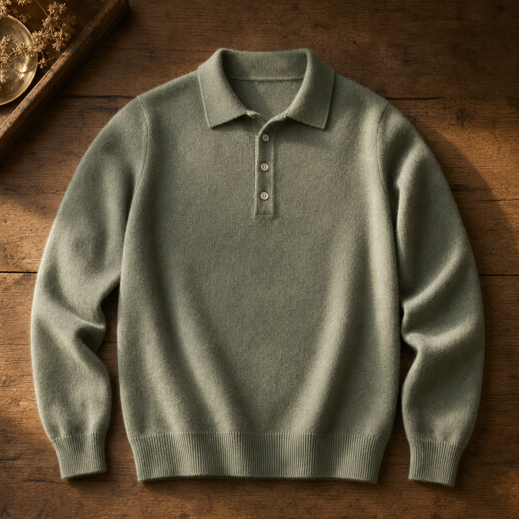 The St Jamess Cashmere Knit Polo — hero